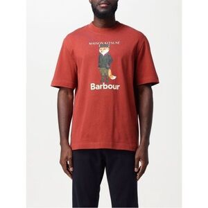 Barbour x Maison Kitsuné Beaufort Fox T in Burnt Red Sz M NWT